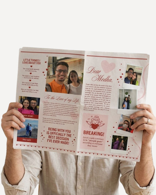 Custom Love Newspaper - I choose you Edition | Written in Red