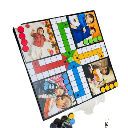 Customised with photo Ludo game board with kids photos in square 