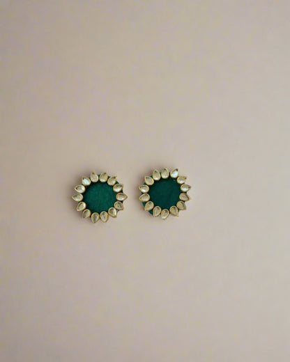 Kundan multicolor studs