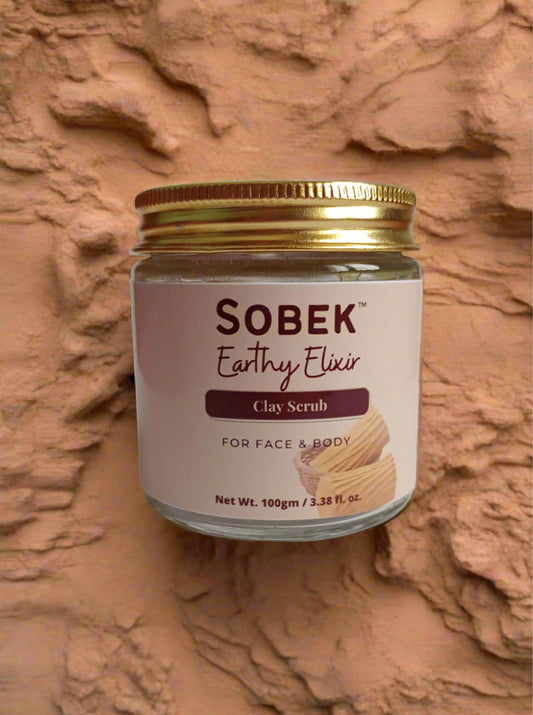 Earthy Elixir: Sobek Naturals Clay Face Body Scrub (100g)