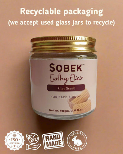 Earthy Elixir: Sobek Naturals Clay Face Body Scrub (100g)
