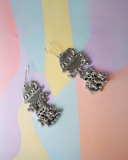 Elephant  oxidized Earrings