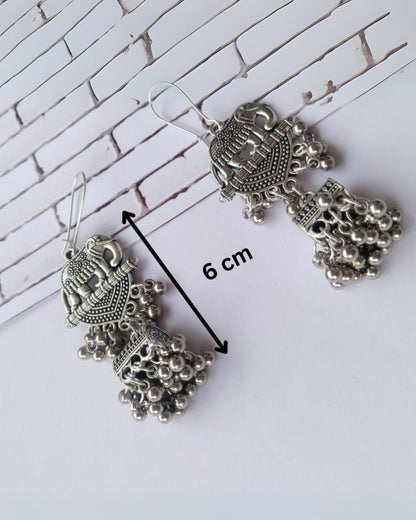 Elephant  oxidized Earrings