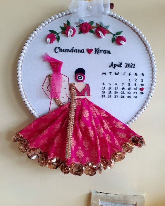 Embroidered Wedding Calendar