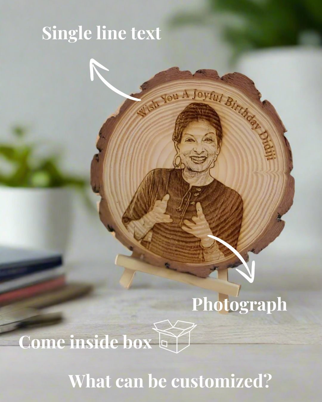 Engraved Round Photo Frame