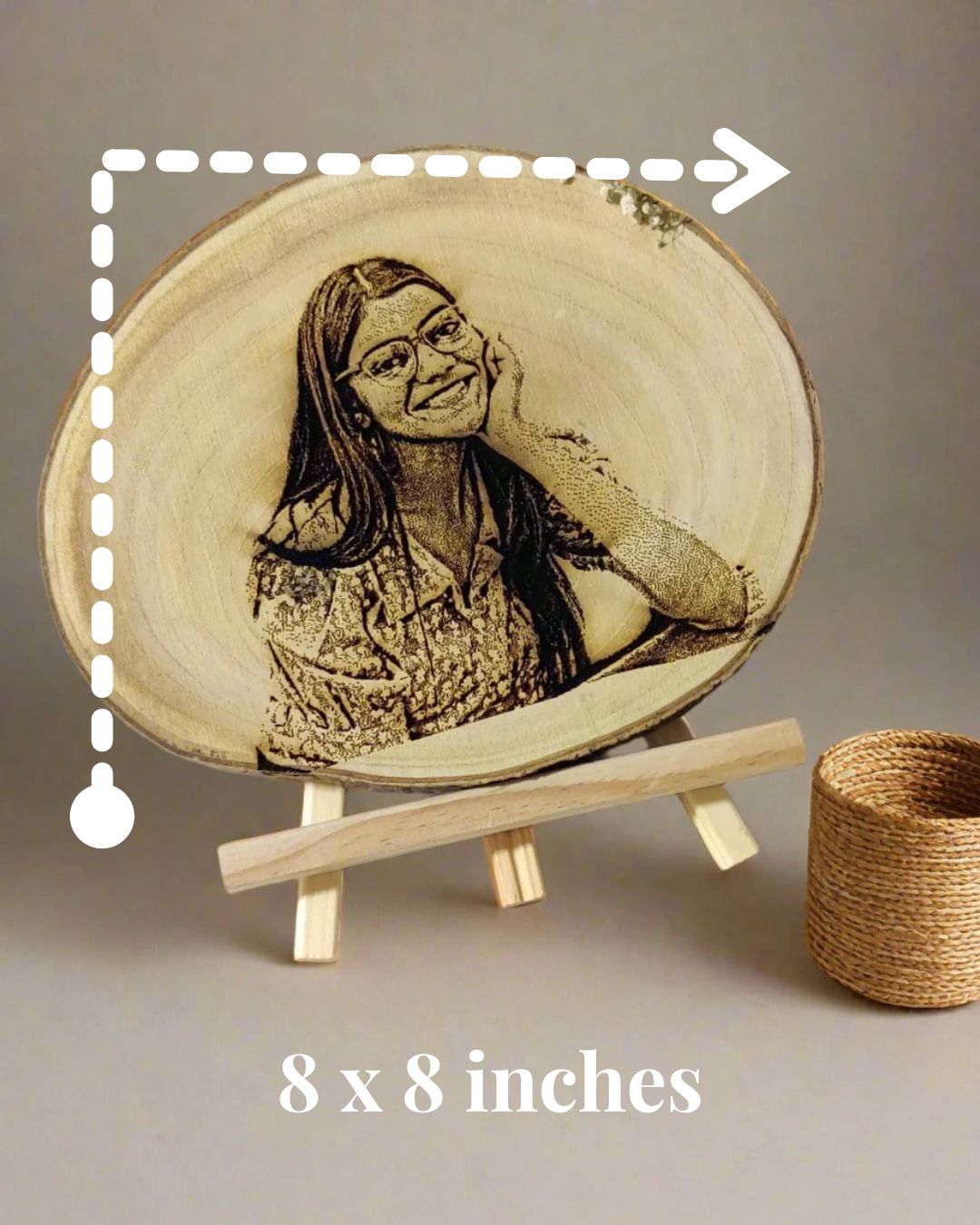 Engraved Round Photo Frame