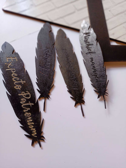 Feather wooden Harry Potter Bookmarks