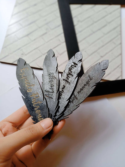 Feather wooden Harry Potter Bookmarks