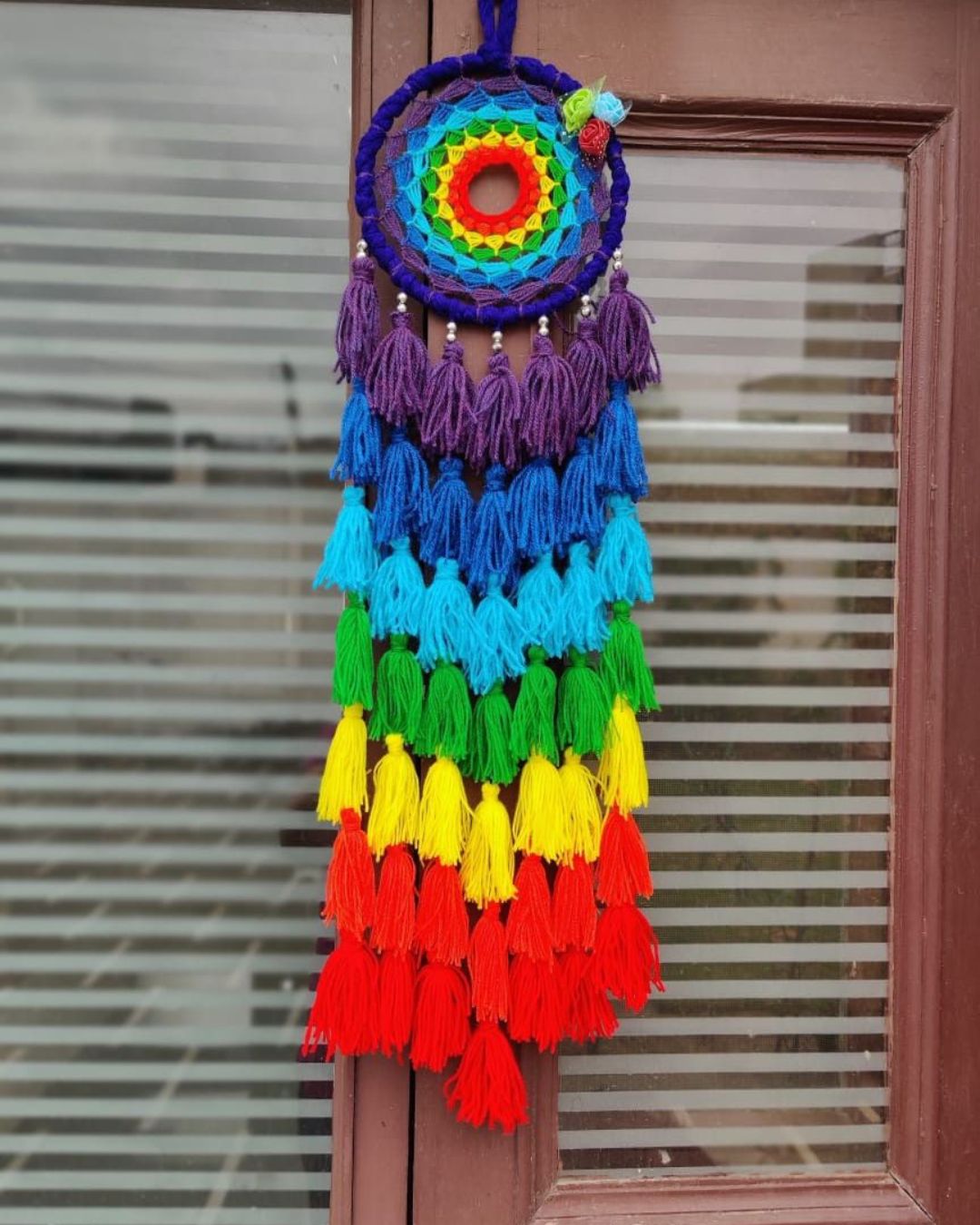 Multicolor Floral Tassel Dreamcatcher