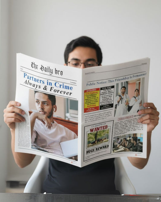 Customized best friend newspaper