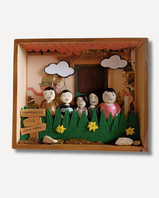 Personalized Family Pebble Art Frame