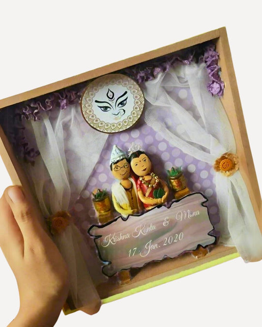 Bengali Couple Wedding Pebble Frame