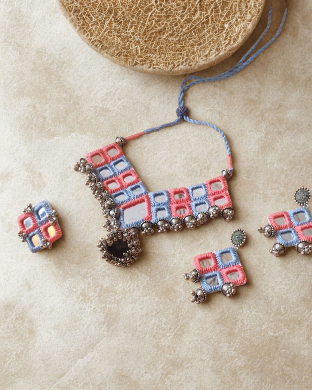 Blue & Pink Pastel Necklace Set