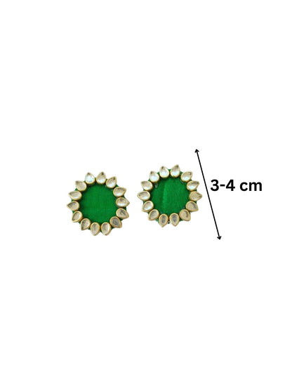 Kundan multicolor studs