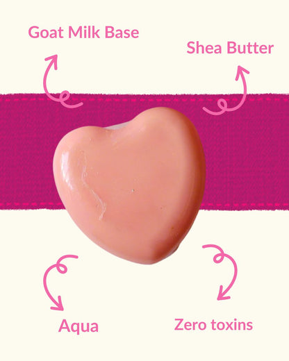 Sobek naturals Sweetheart Shape Pink Shea & Goat Milk Soap 100 g