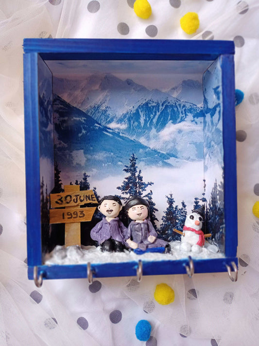 Hill station customized miniature shadow box frame