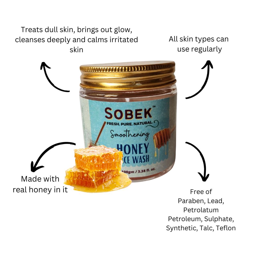 Sobek Naturals Honey soothing facewash | SLS and Paraben free