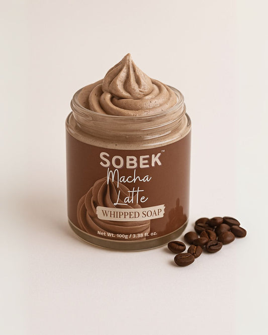 Macha latte coffee whipped cream soap