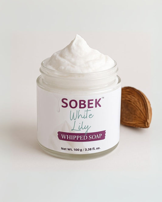 White lily whipped cream soap