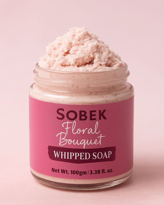 Pink Floral bouquet whipped cream soap