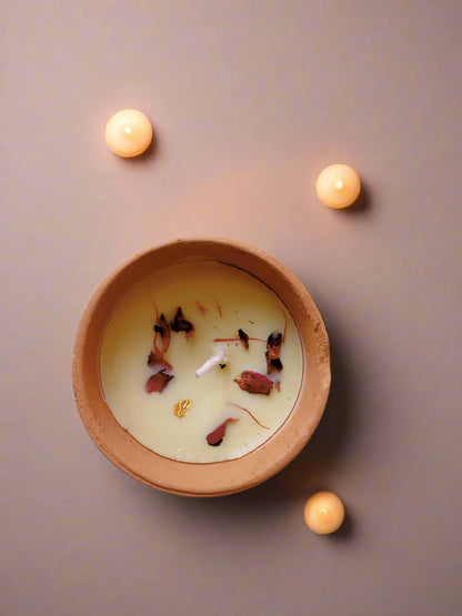 Indian sweets thandai scented soy wax candle set of 2
