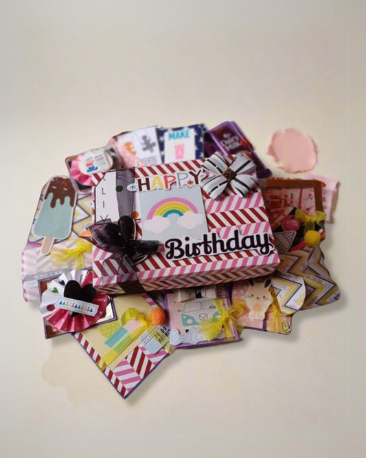 Birthday hamper loaded box personalised with photos