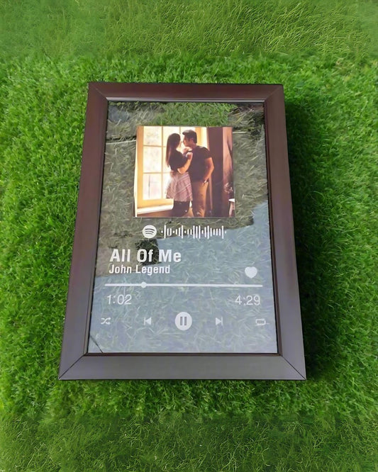 Acrylic spotify music frame with scan and play link