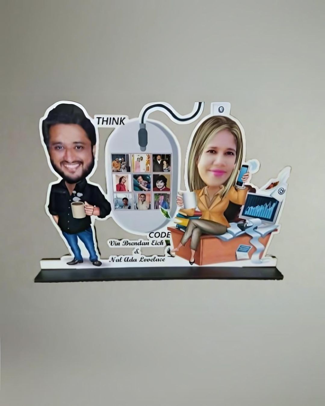 Caricature Photo Collage Tabletop Art | Funny cute gifts