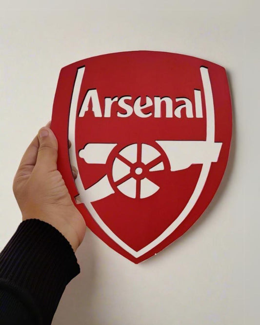 Arsenal wooden wall art in Red