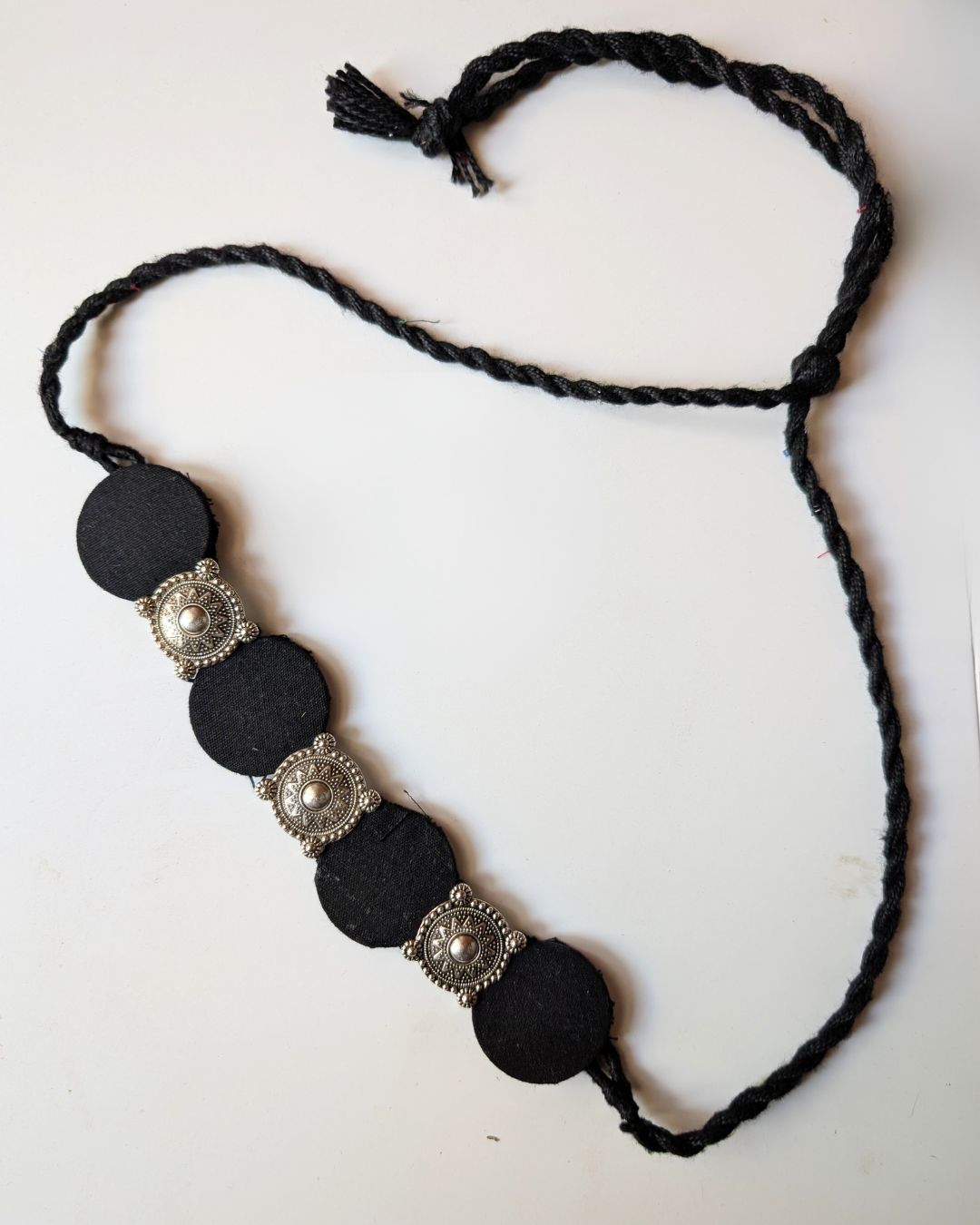 Black Silver Oxidized Choker