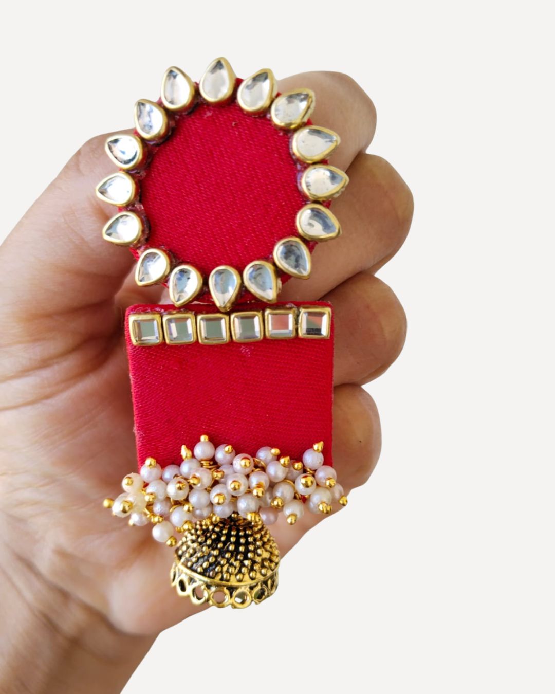 Kundan Pearl Jhumka