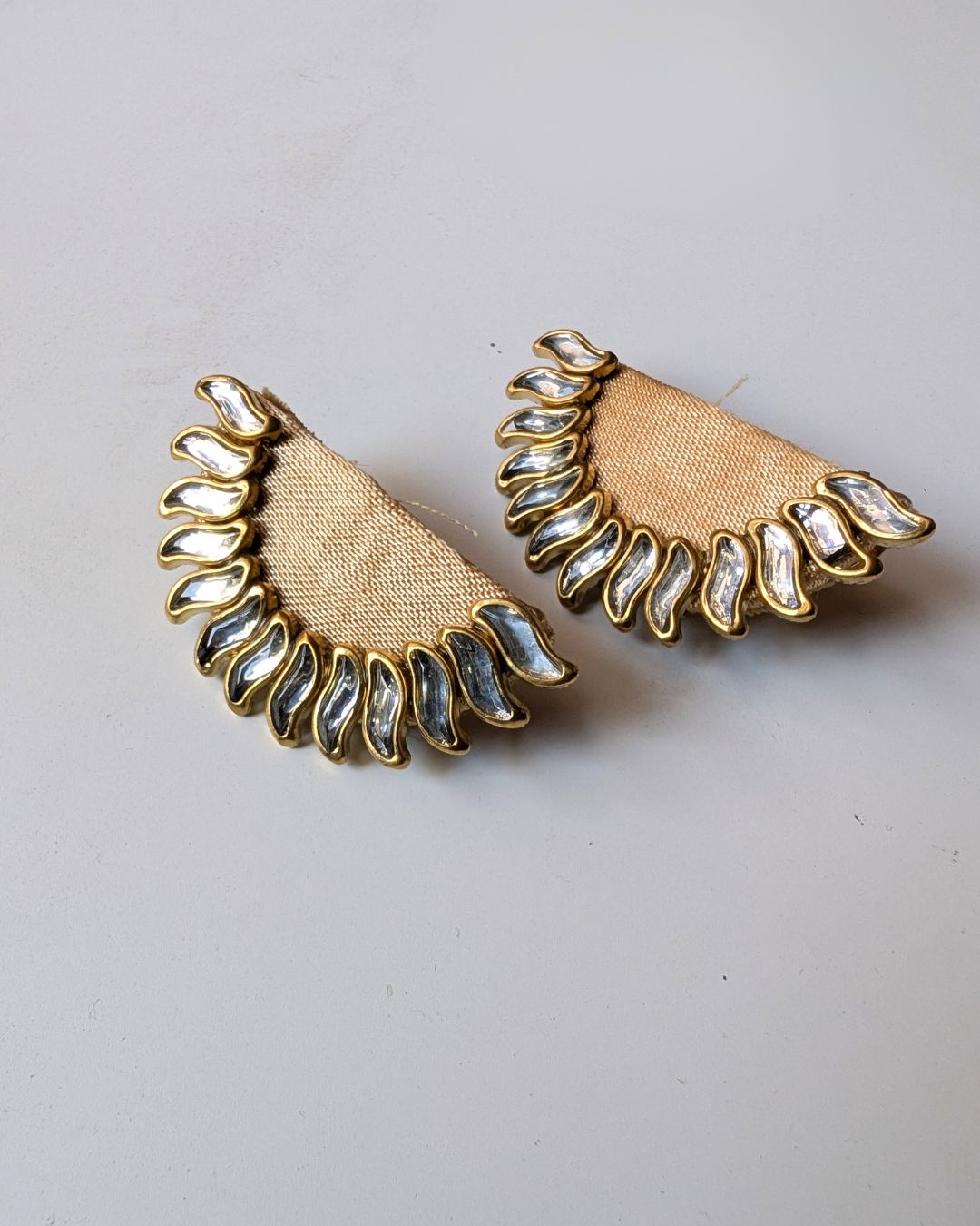 Semi round Sunburst Studs
