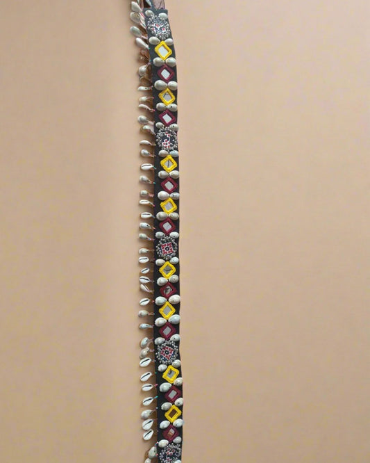 Black Yellow Floral Kamarband