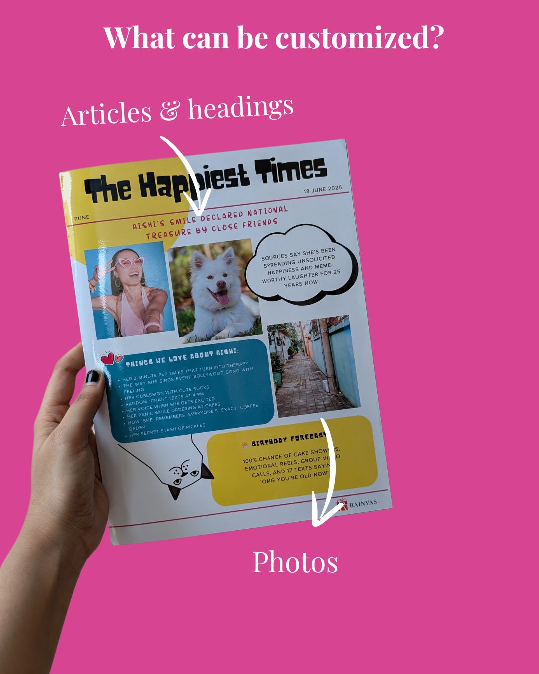 Color Me Happy: Custom Birthday Newspaper