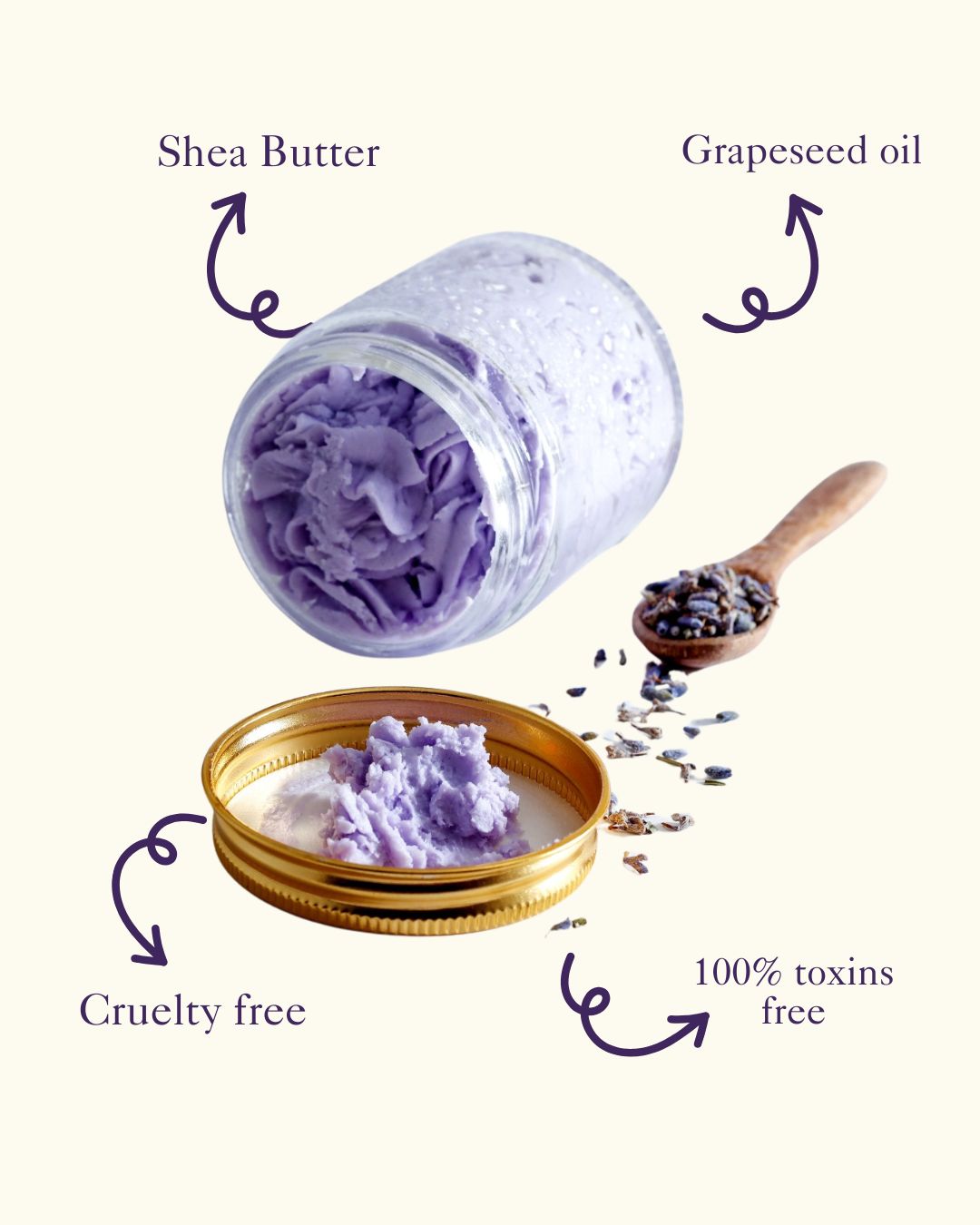 Lavender lavy purple whipped cream soap