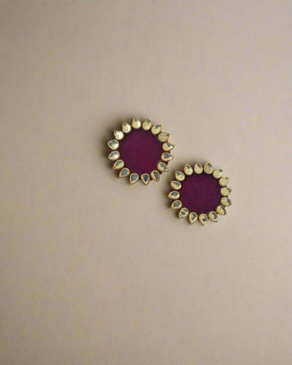 Kundan multicolor studs