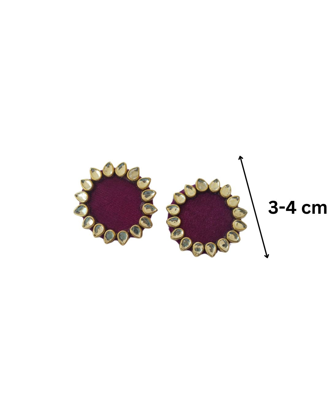 Kundan multicolor studs