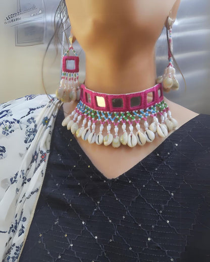 Mirror Multicolor Choker set