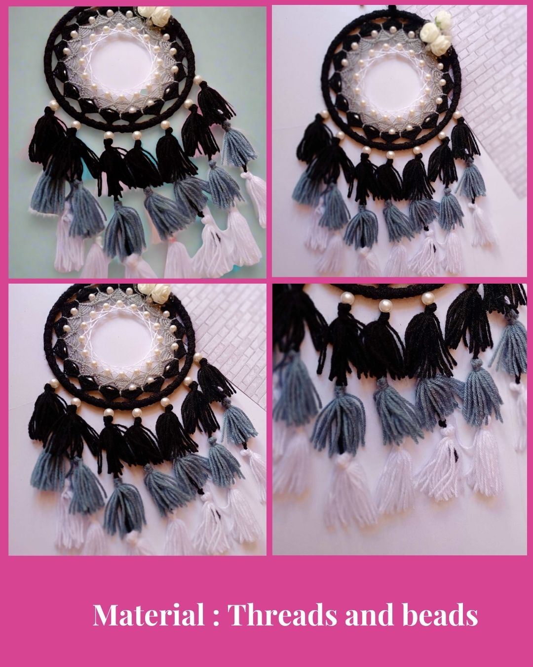 Monochrome Dreamcatcher Tassel