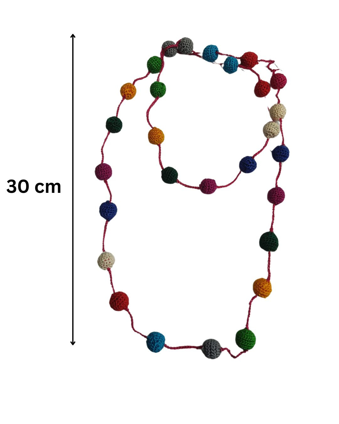 Multicolour Pom Pom Necklace