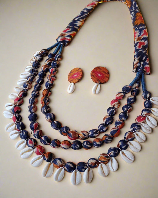 Multilayer Pom-Pom Necklace Set