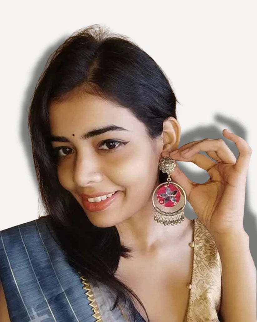 Oxidized Bali earrings