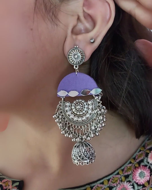 Oxidized heavy jhumka