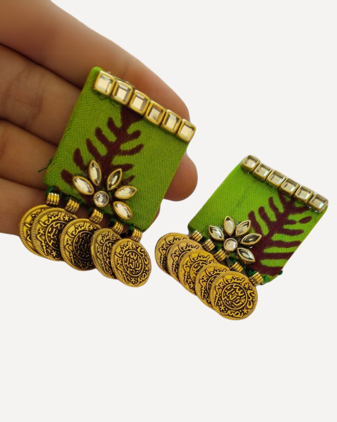Colorful Gold drop earrings