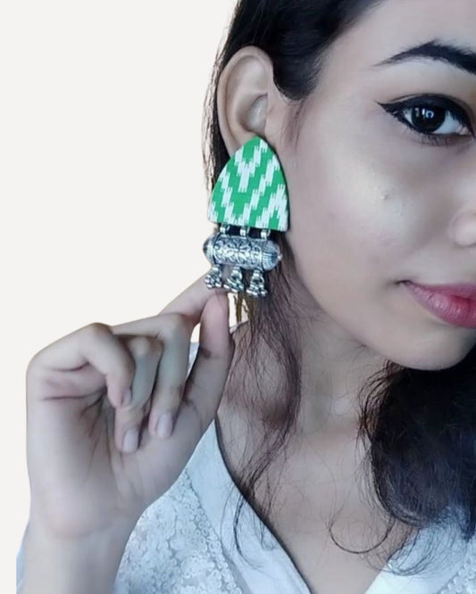 Light Green Ghungroo earrings