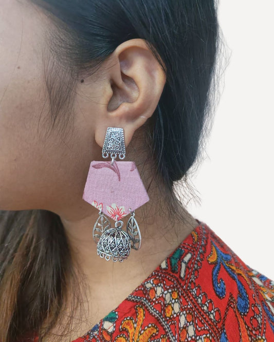 Purple Floral Earrings