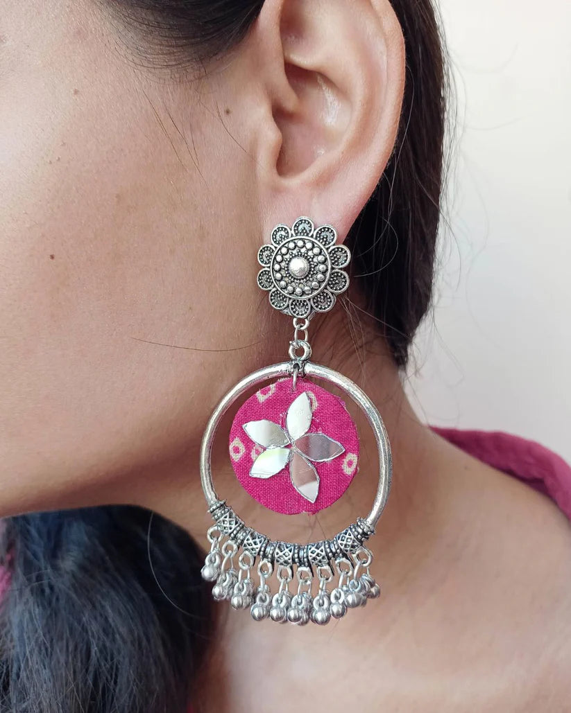 Oxidized Bali earrings