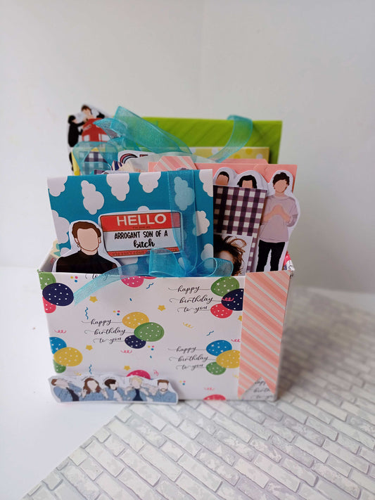 One direction theme loaded gift box with photo personalization