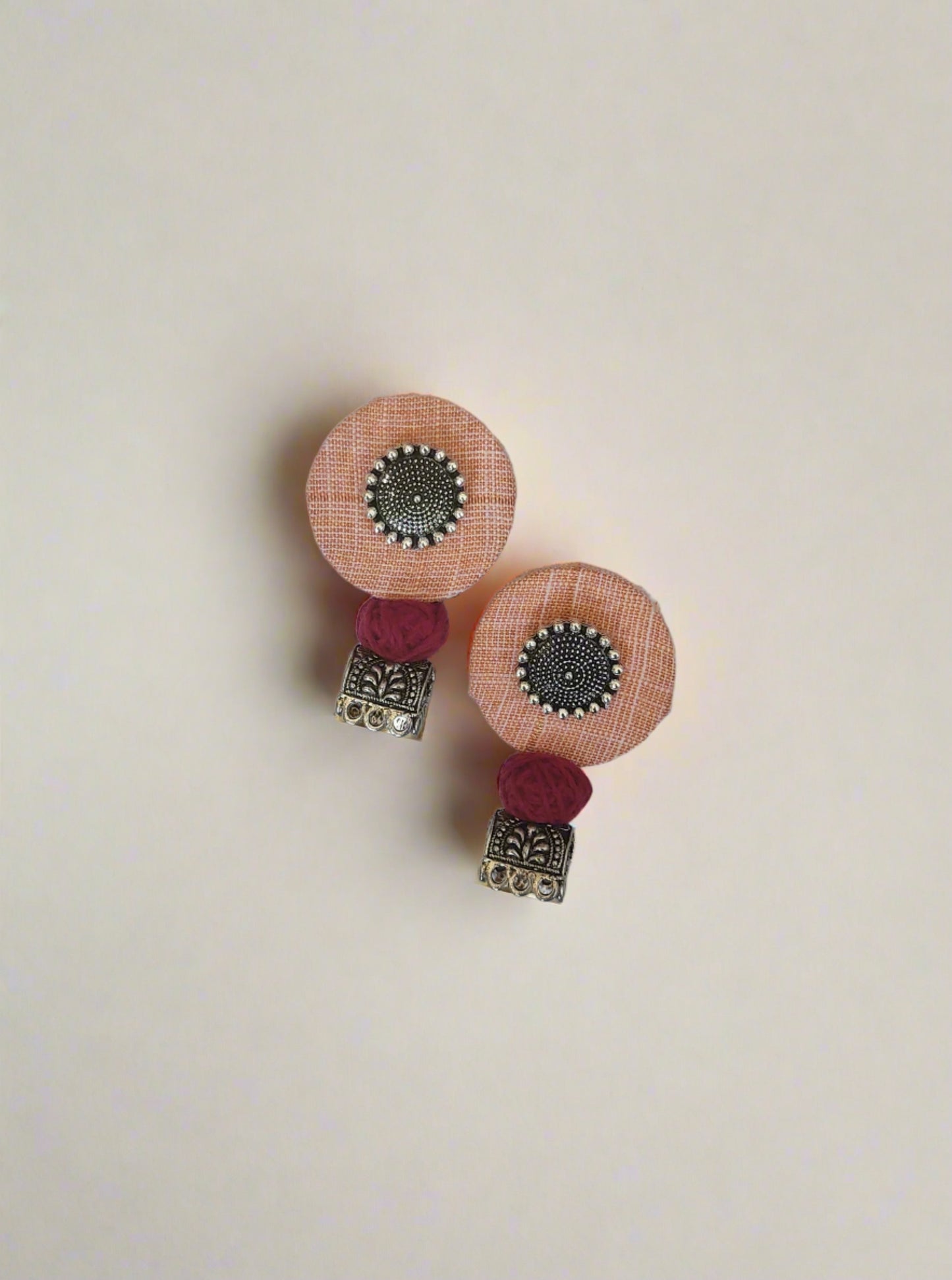 Orange Pastel Jhumka Earrings