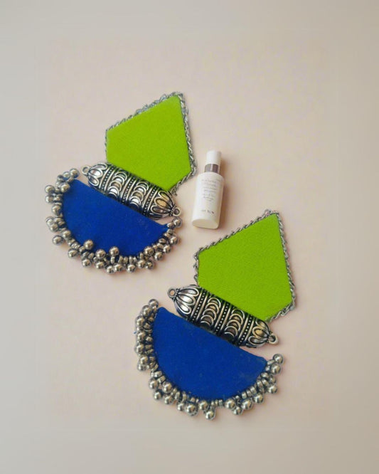 Parrot Green Blue earrings